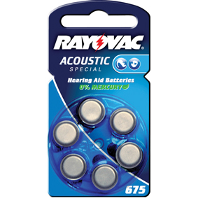 6 pilas para aud�fono Rayovac