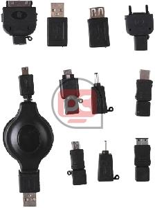 Cable USB cargador universal de tel�fonos m�viles (9 conectores)