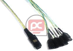 Cable Mini-SAS 26p INT a 4xSATA2 7p (SFF-8086 a 4x7pin-H) 1.0m