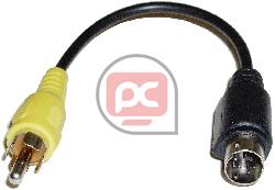 Adaptador Video Compuesto a S-VHS (RCA-M/MiniDIN4-M)