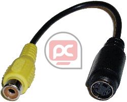 Adaptador Video Compuesto a S-VHS (RCA-H/MiniDIN4-H)