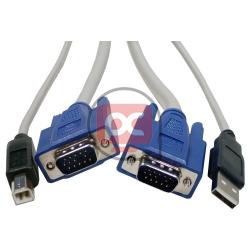 Cable VGA/USB 10m (HD15M USB-AM / HD15M USB-BM)