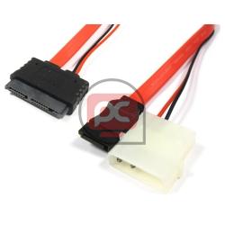 Cable MicroSATA a SATA POWER 7P9P-H 7P4P-H de 30cm 3.3V/5.0V