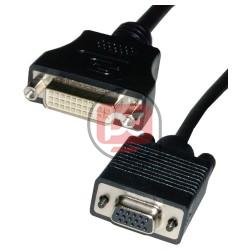 Cable DVI-I hembra a VGA hembra de 3 m