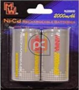 Pila Recargable Ni-Cd 2-Pack 2000mAh D