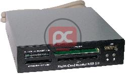 Panel 16en1: Lector Memoria + USB2.0 (Negro)