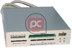 Panel 16en1: Lector Memoria + USB2.0 (Beige)