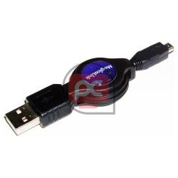 Cable USB retr�ctil de 80 cm (AM/MiniUSB4PinM) Hirose