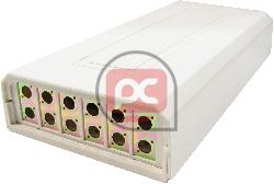 Caja de terminales de fibra �ptica pl�stico beige de 12 FC