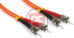 Cable de fibra �ptica ST a ST multimodo duplex 50/125 de 50 cm
