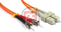 Cable de fibra �ptica ST a SC multimodo duplex 50/125 de 1 m
