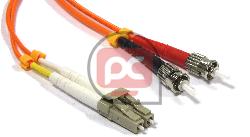 Cable de fibra �ptica LC a ST multimodo duplex 50/125 de 50 cm