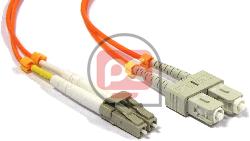 Cable de fibra �ptica LC a SC multimodo duplex 50/125 de 50 cm