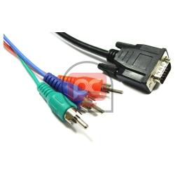 Cable V�deo RGB 3xRCA-M a VGA (HD15-M) 25m