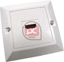 Caja de pared canaleta 80x80 1xHDMI-H acodado