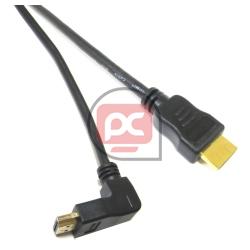 Cable HDMI de tipo HDMI-A macho a HDMI-A macho angulo derecha de 25cm