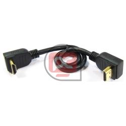 Cable HDMI de tipo HDMI-A macho angulo a HDMI-A macho angulo de 25 cm