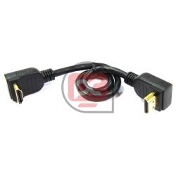 Cable HDMI de tipo HDMI-A macho angulo a HDMI-A macho angulo de 50 cm