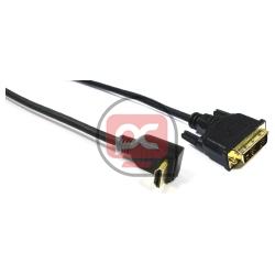 Cable HDMI de tipo DVI-D macho a HDMI-A macho angulo izquierda de 3 m