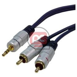 Cable OFC Est�reo Jack3.5mm-M/2xRCA-M (1.5m)