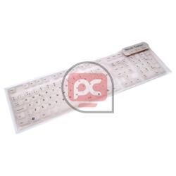 Teclado flexible PS2 de 109 teclas y blanco