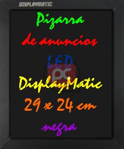 Pizarra de LED de DisplayMatic de 29 x 24 cm negra