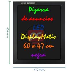Pizarra de LED de DisplayMatic de 60 x 47 cm negra