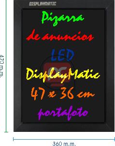 Pizarra de LED de DisplayMatic de 47 x 36 cm portafoto