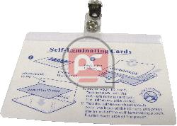Etiqueta autoadhesiva transparente con pinza de 74 x 104 mm (6 uds)