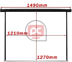 Pantalla de proyecci�n 4:3 DisplayMATIC de pared de 72 motor negra