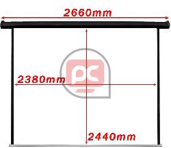 Pantalla de proyecci�n 4:3 DisplayMATIC de pared de 136 motor negra