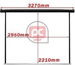 Pantalla de proyecci�n 4:3 DisplayMATIC de pared de 150 motor negra
