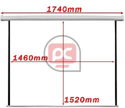 Pantalla de proyecci�n 4:3 DisplayMATIC de pared de 84 motor blanca