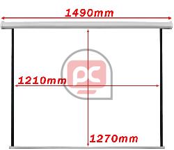Pantalla de proyecci�n 4:3 DisplayMATIC PRO pared de 72 motor blanca