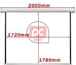 Pantalla de proyecci�n 4:3 DisplayMATIC PRO pared de 100 motor blanca