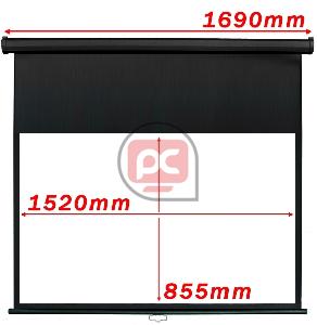 Pantalla de proyecci�n 16:9 DisplayMATIC PRO de pared de 72 negra