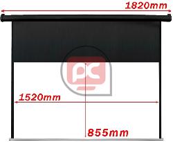 Pantalla de proyecci�n 16:9 DisplayMATIC PRO pared de 72 motor negra