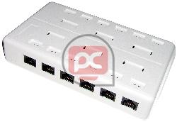 Caja de superficie de 12 RJ45 Cat.5e UTP