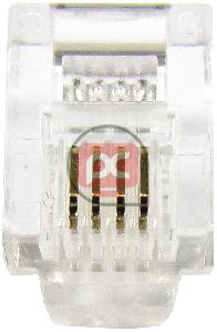 Conector telef�nico RJ11 macho (6P4C)