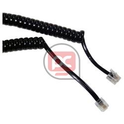 Cable telef�nico rizado de 4 hilos y conectores RJ11 (4m)