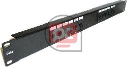 Patch panel de 12 RJ11 Cat.3 1U (6P4C) negro