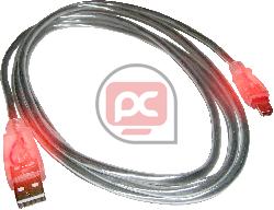 Cable USB con LED ROJO (AM/MiniUSB5-M) 1.8m Tipo B