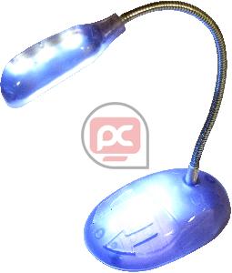 L�mpara USB de 3 LED con brazo flexible y peana
