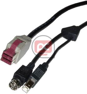 Cable PoweredUSB 24V 1m (PUSB-24V / USB-BM + HOSIDEN-M)