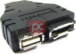 Adaptador eSATAp o eSATA+USB (M/USB-AH+eSATA-H)