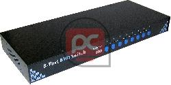 Conmutador KVM Rack 1U Uniclass de PS2 VGA 1KVM a 8CPU