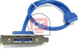 Placa USB 3.0 de 2 x USB A hembra a HS20 hembra (perfil bajo)