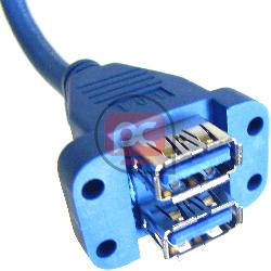 Cable USB 3.0 de 2 x USB A hembra a BH20 macho de 50cm