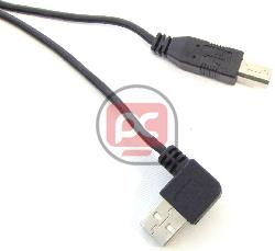 Cable USB 2.0 (AM acodado/BM) 3m