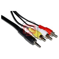 Cable Audio/V�deo C�mara 1m (3X-Minijack-M / 3xRCA-M)